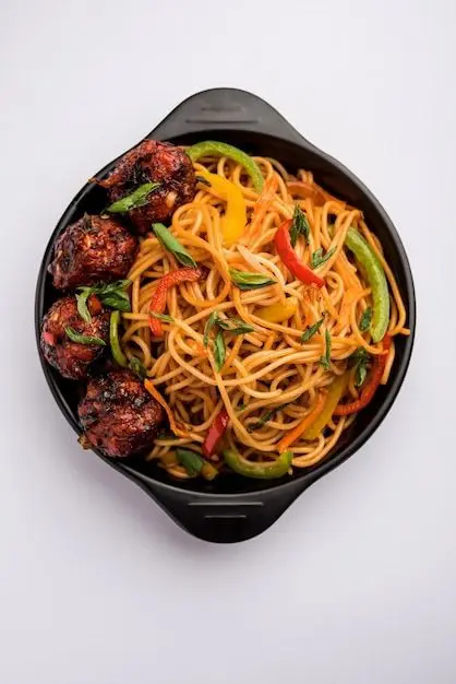 Veg Manchurian Noodles Fried Rice